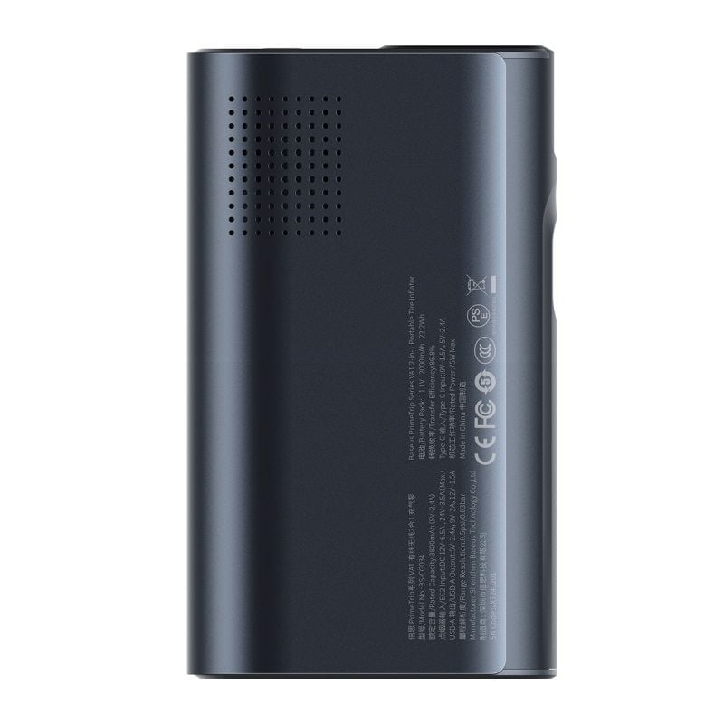 Máy Bơm Lốp Ô Tô 2-in-1 Baseus PrimeTrip VA1 (Up to 180 Days Battery Life, Wireless & Wired Modes, Detachable Flashlight, Dual-Port Power Bank)