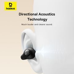 Tai nghe Bluetooth Baseus Bass 15 Clip – OWS, v5.4, 8H, mic kép ENC, âm trầm mạnh, open-ear, kèm cáp Type-C