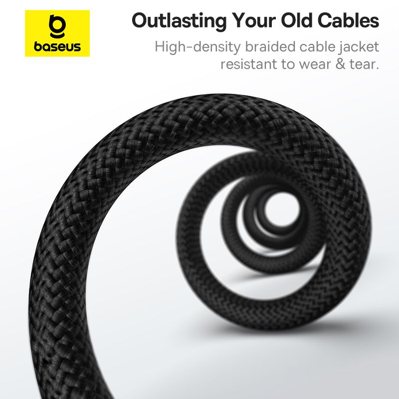 Cáp Sạc Nhanh Dây Nam Châm Chống Rối Baseus Tungsten Gold Magnetic C to Lightning 20W (480Mbps)