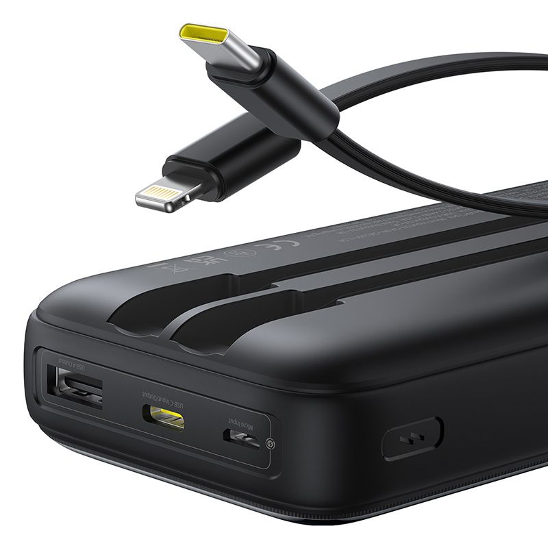 Pin Sạc Dự Phòng Baseus Lipow Dual-Cable 10000mAh/20000mAh 22.5W (Digital Display, With USB to C 3A 0.2m)