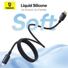 Cáp Sạc Nhanh Nam Châm Chống Rối Baseus PicoGo Magnetic Liquid Silicone C to C 240W (480Mbps)