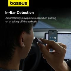 Tai Nghe Bluetooth Tích Hợp Đế Sạc Trên Xe Ô Tô Baseus C-Mic CM10 (Smart Unilateral Wireless Earphone for Car)