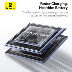 Cáp Sạc Nhanh Dây Nam Châm Chống Rối Baseus Tungsten Gold Magnetic C to C 100W (5A/100W)