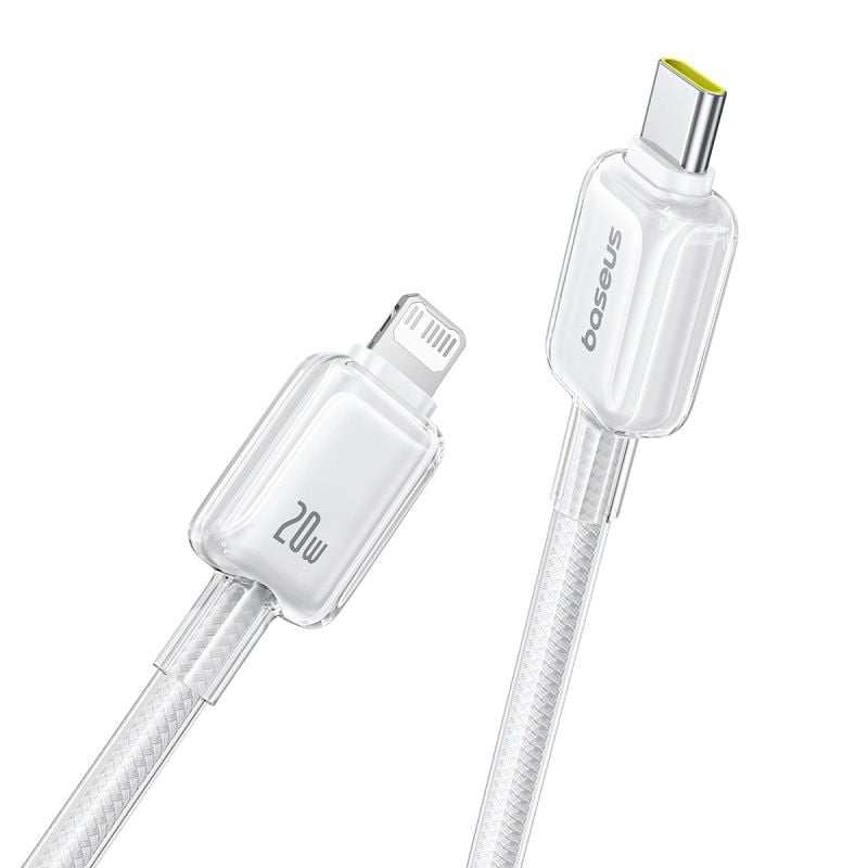 Cáp Sạc Nhanh C to Lightning Baseus Crystal-Clear 20W (480Mbps, Dual-Layer Protection)