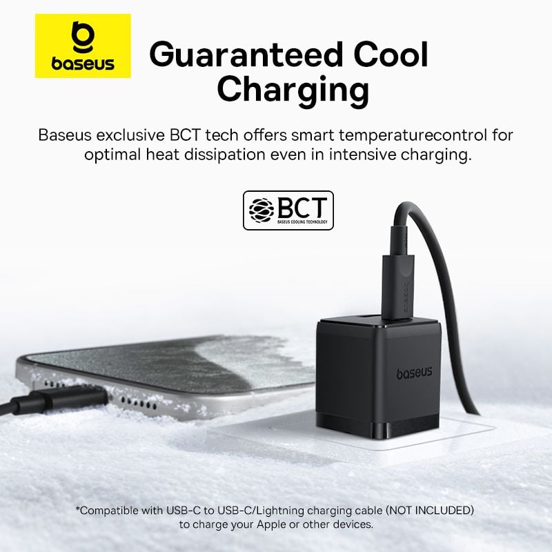 Củ Sạc Nhanh Baseus Palm C+U Charger 20W (USB + Type C Dual Port, 20W PD/QC 3.0 Multi Quick Charge Support)