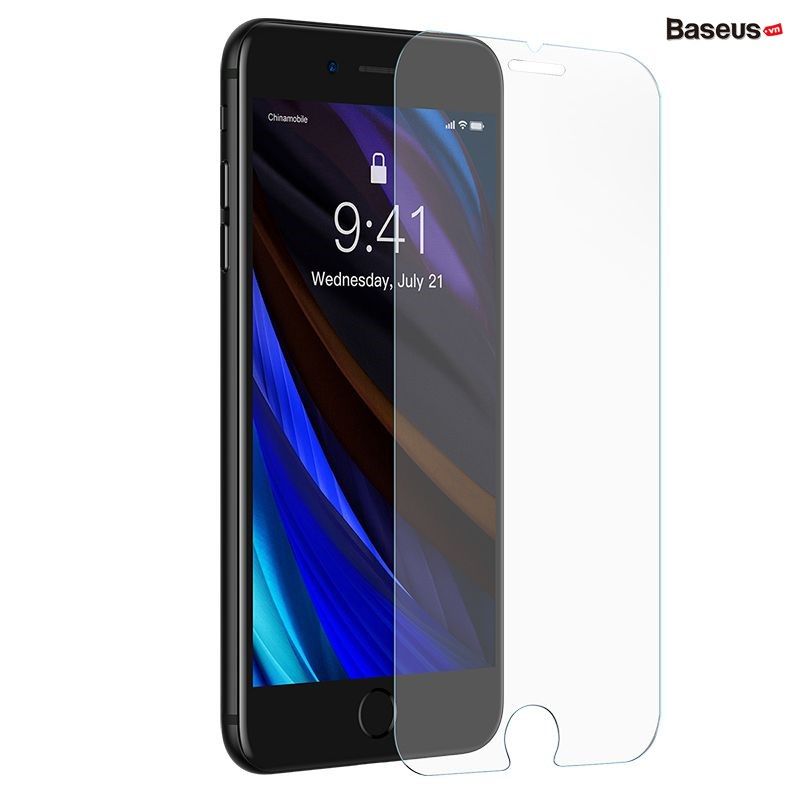 Cường Lực Baseus 0.3mm Full-glass Crystal Tempered Glass Film Cho IPhone SE