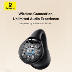 Tai nghe Bluetooth Baseus Bass 15 Clip – OWS, v5.4, 8H, mic kép ENC, âm trầm mạnh, open-ear, kèm cáp Type-C