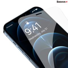 Cường lực Siêu Bền Cho IPhone 12 Baseus 0.3mm Full-glass Crystal Tempered Glass Film Bộ 2 Miếng Dán