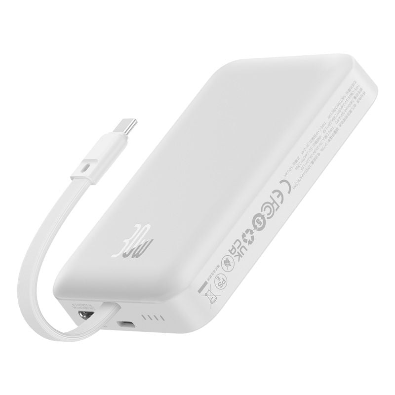 Pin Sạc Không Dây Nam Châm Baseus Magnetic Power Bank 30W 10000mAh (tích hợp Sẵn Cáp Type-C)