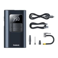 Máy Bơm Lốp Ô Tô 2-in-1 Baseus PrimeTrip VA1 (Up to 180 Days Battery Life, Wireless & Wired Modes, Detachable Flashlight, Dual-Port Power Bank)