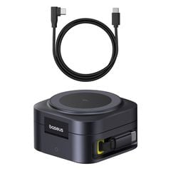 Đế Sạc Không Dây Baseus PicoGo Series 2-in-1 Qi2 15W & Sạc Có Dây 67W (C to C 100W Cable Included)