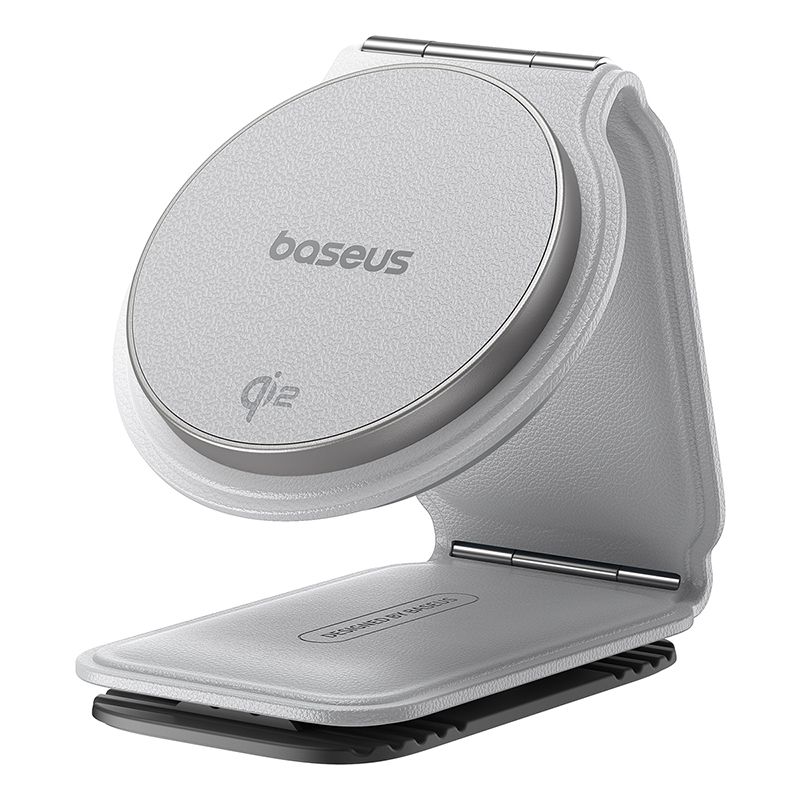 Giá đỡ kiêm sạc không dây Baseus PrimeTrip C02 – Qi2 15W, xoay 360°, hít từ, dùng để bàn & táp lô ô tô