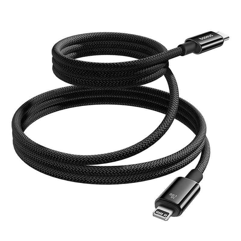 Cáp Sạc Nhanh Dây Nam Châm Chống Rối Baseus Tungsten Gold Magnetic C to Lightning 20W (480Mbps)