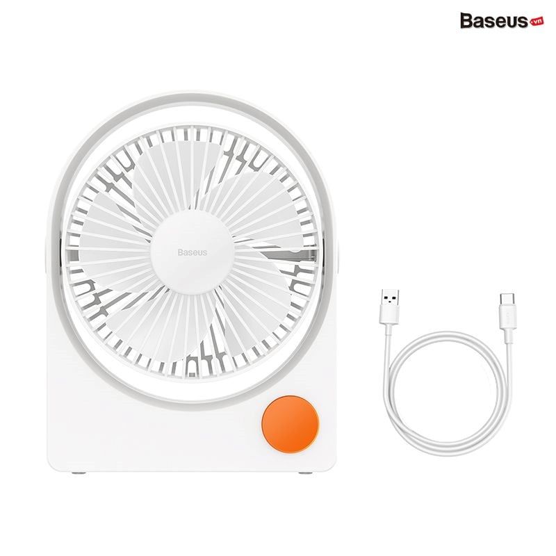 Quạt Mini Pin Sạc Để Bàn Baseus Serenity Desktop Fan Pro 2000 mAh (Pin sạc 2000mAh, 3 Mức gió, Siêu êm)