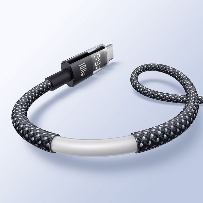 Cáp Sạc Nhanh C to C Baseus Display 2 100W (Digital Display, 480Mbps)