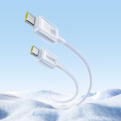 Cáp Sạc Nhanh C to C Baseus Crystal-Clear 100W (480Mbps, Dual-Layer Protection)