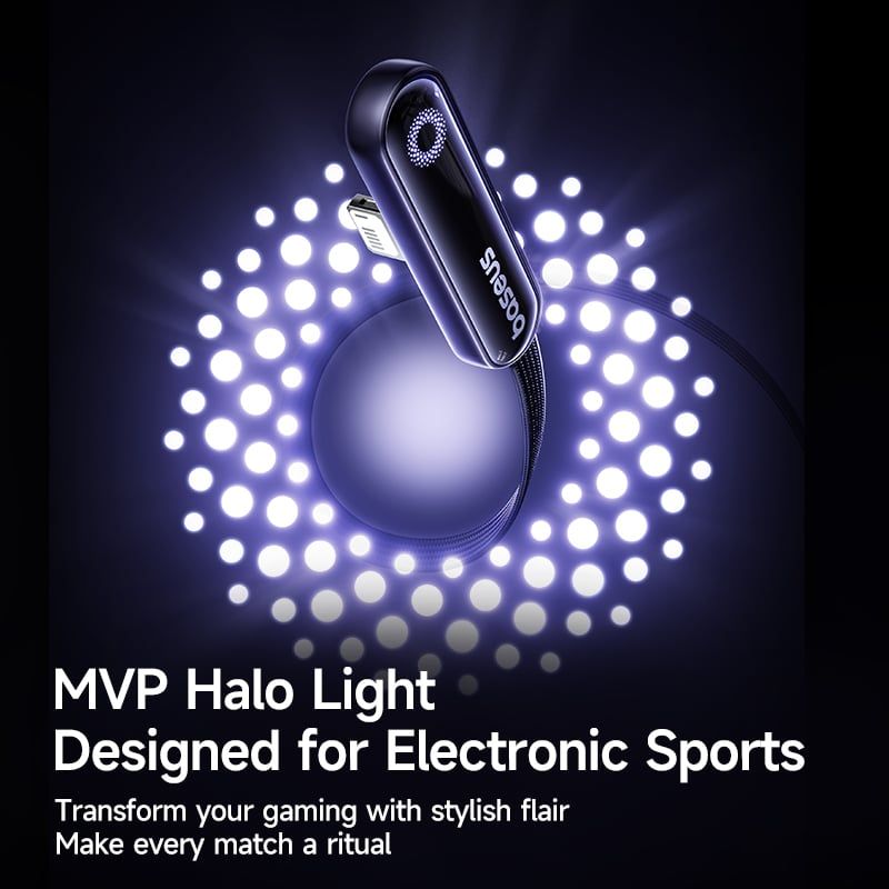 Cáp Sạc Nhanh USB to Lightning Baseus MVP 3 2.4A (480Mbps, 90° Elbow Design)