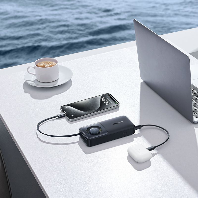 Pin Dự Phòng Tích Hợp Cáp Sạc Dây Rút Gọn Baseus Free2Pull 10000mAh 30W