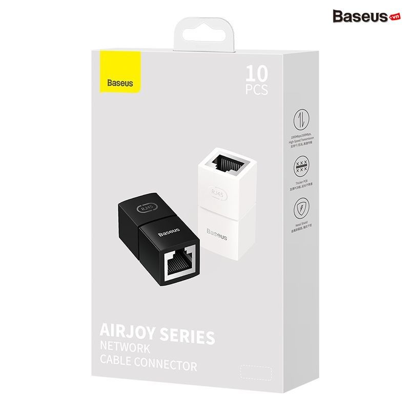 Đầu nối mạng Baseus AirJoy – Nối dài Ethernet, hỗ trợ Cat5/Cat6/Cat7, RJ45, tốc độ gigabit, Female to Female