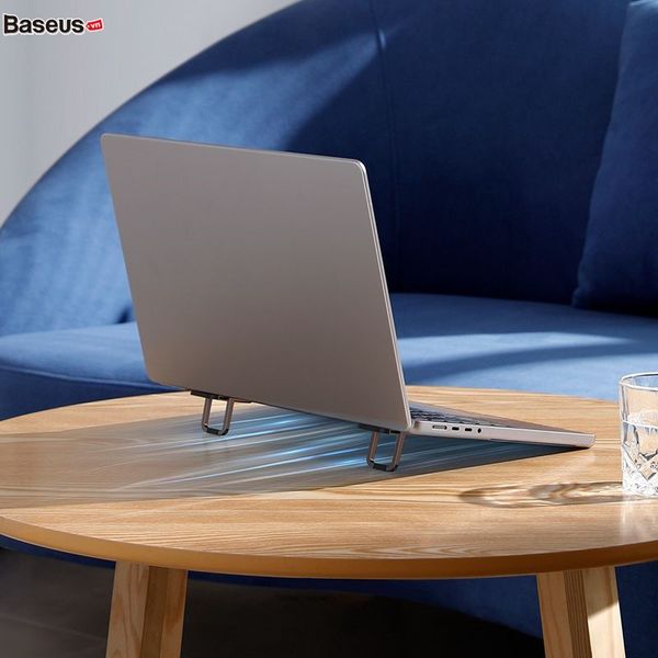 Đế Tản Nhiệt Đa Năng Siêu Nhỏ Gọn Cho Laptop/Macbook Baseus Slim Laptop Kickstand (Bộ 2 cái, Kim loại cao cấp, Xếp Gọn)
