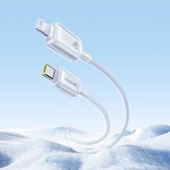 Cáp Sạc Nhanh C to Lightning Baseus Crystal-Clear 20W (480Mbps, Dual-Layer Protection)