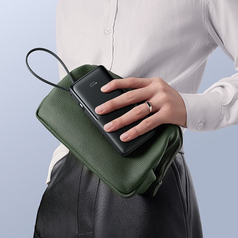 Pin Dự Phòng Baseus Bipow 2 Digital Display With Built-in USB-C Cable 10000mAh/20000mah 20W