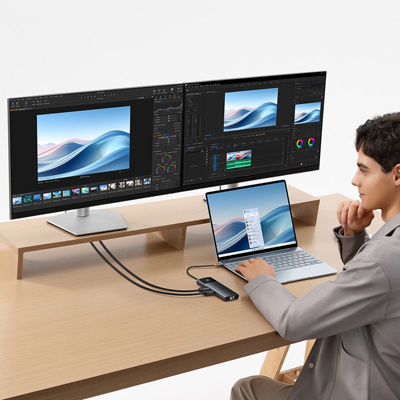 Hub Mở Rộng Kết Nối Baseus Metal Gleam Series II 10-in-1 (1*HDMI4K@120Hz+1*HDMI4K@60Hz+1*RJ45 GbE, 1*SD/TF, 1*PD, 1*Type-C 3.2Gen1 10Gbps, 2*USB2.0, 1*USB3.0)