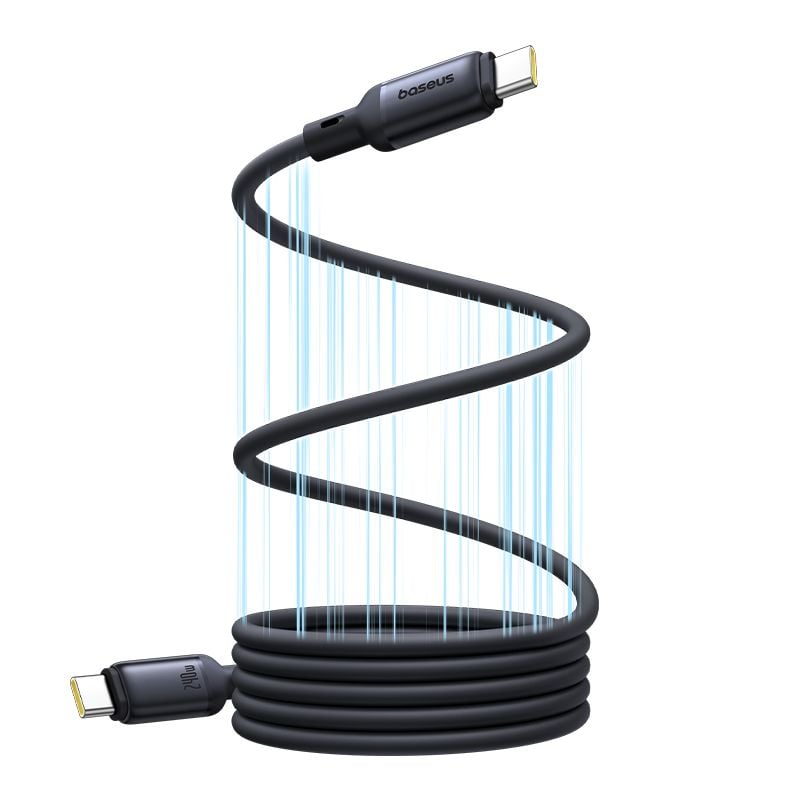 Cáp Sạc Nhanh Nam Châm Chống Rối Baseus PicoGo Magnetic Liquid Silicone C to C 240W (480Mbps)