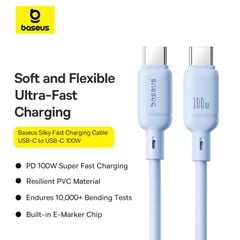 Cáp Sạc Nhanh Baseus Silky Series C to C 100W (480Mbps)