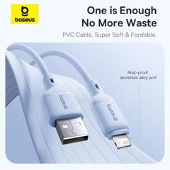 Cáp Sạc Nhanh Baseus Silky Series USB to Lightning 2.4A (480Mbps)
