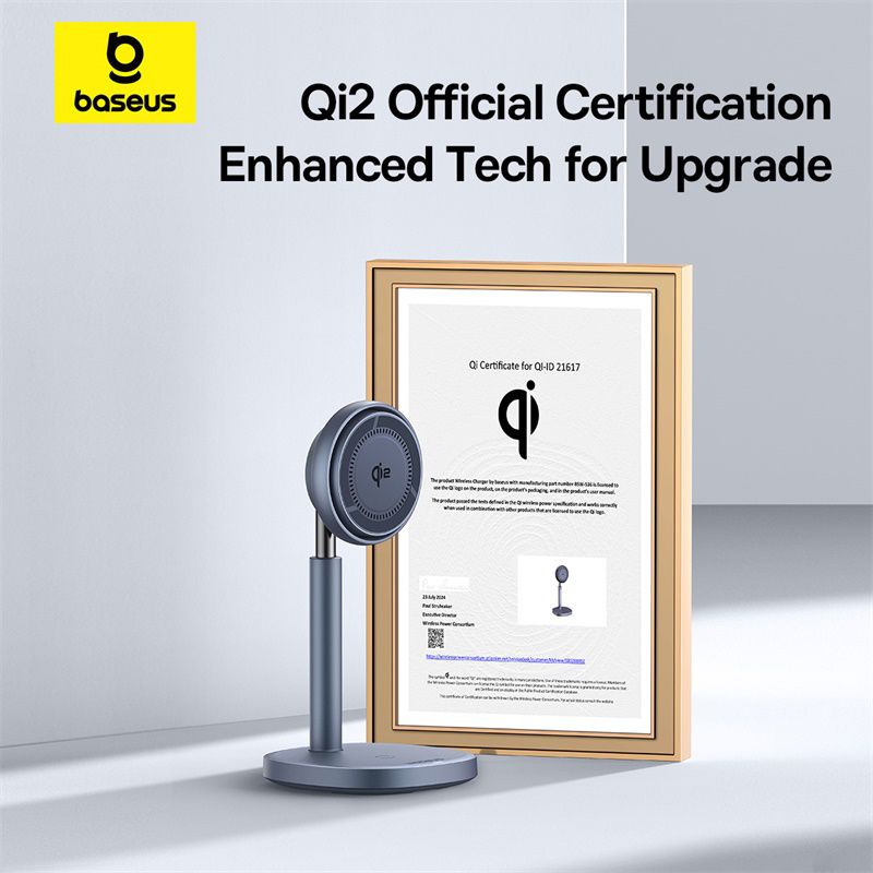 Đế Sạc Đứng Không Dây Baseus Orbit 2 Pro Air-Cooled 2-in-1 Qi2 20W (with MagSafe)