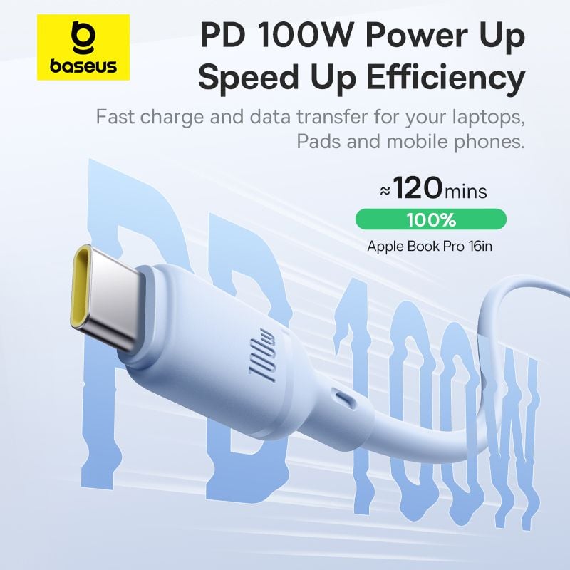 Cáp Sạc Nhanh Baseus Silky Series C to C 100W (480Mbps)