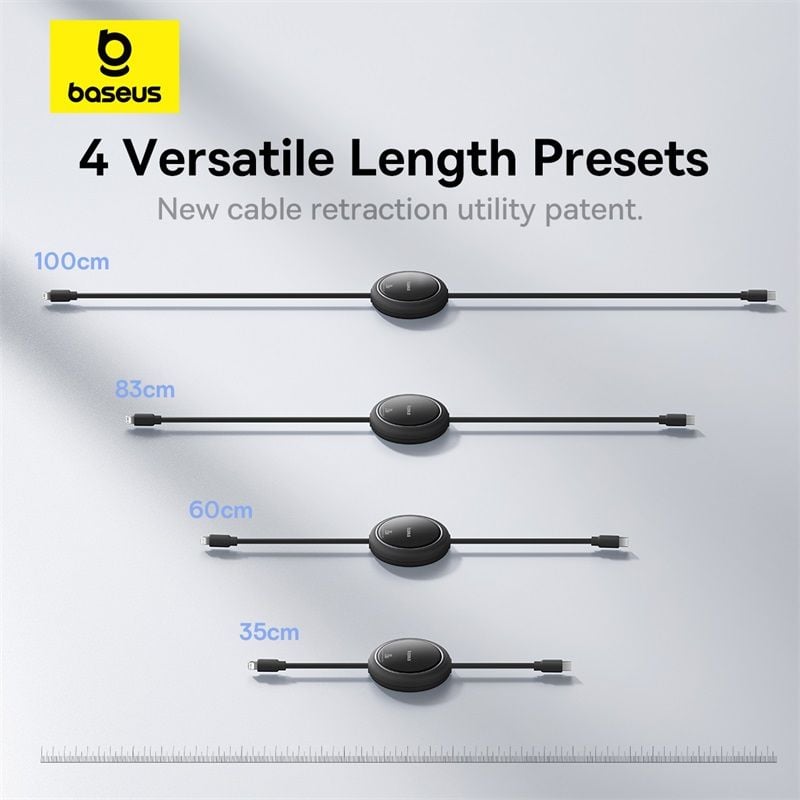 Cáp Sạc Nhanh C to Lightning Rút Gọn Baseus Free2Pull Mini 20W (480Mbps)