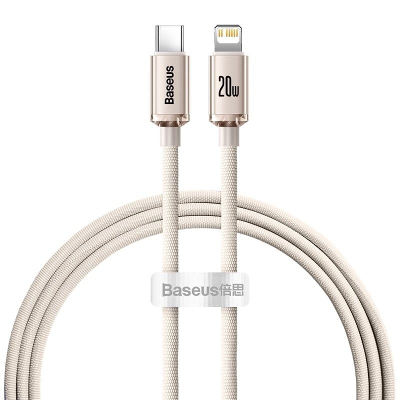 Cáp sạc nhanh, truyền dữ liệu tốc độ cao siêu bền Baseus Crystal Shine Series Fast Charging Data Cable (USB/Type C to Lightning, PD 20W Fast Charge)