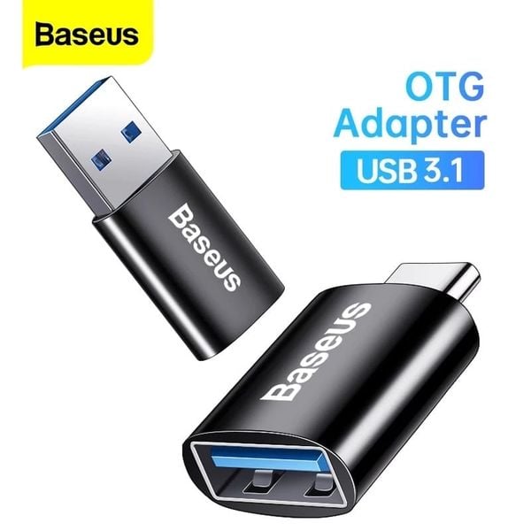 Đầu chuyển OTG Type C to USB 3.1 tốc độ cao Baseus Ingenuity Series Mini OTG Gen2 (Type-C to USB-A 3.1 Full Size, 10Gbps High speed OTG for Laptop/Macbook/iPad/Tablet/Smartphone)