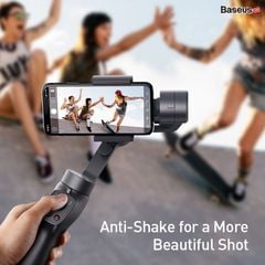 Tay cầm chống rung đa năng cho điện thoại Baseus Gimbal Stabilizer (3-Axis Handheld, w/Focus, Pull & Zoom, Smartphone Control Handheld)