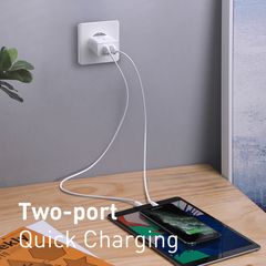 Cốc sạc nhanh Baseus Speed Mini 18W (Dual USB, QC3.0/PPS Quick Charger Support)