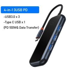 Hub Baseus AcmeJoy – Mở rộng đa cổng: HDMI 4K, RJ45, USB 3.0, SD/TF, PD, jack 3.5mm, dùng cho Macbook/iPad/laptop