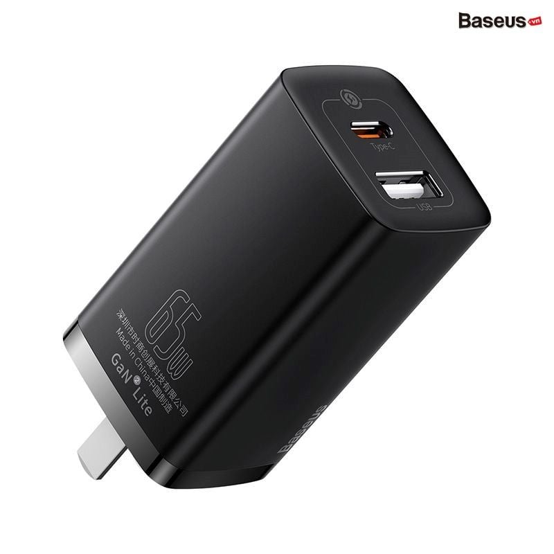Cốc Sạc Nhanh Baseus GaN2 Lite Quick Charger 65W (Super Vooc, PD3.0/PPS/QC4.0/SCP/FCP Multi Quick Charge Protocol )