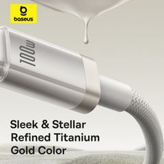 Cáp Sạc Nhanh C to C Baseus Titanium Alloy 100W (480Mbps)