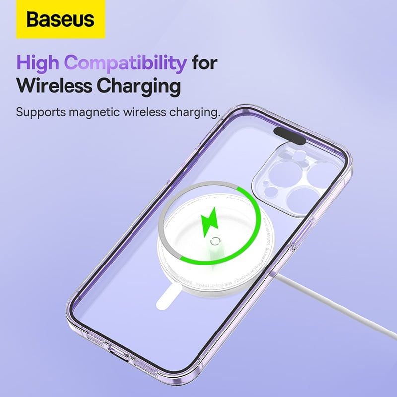 Ốp Lưng Siêu Mỏng Từ Tính Baseus Crystal Series Magnetic cho iPhone (Tặng kèm cường lực)