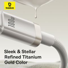 Cáp Sạc Nhanh USB to C Baseus Titanium Alloy 100W (480Mbps)