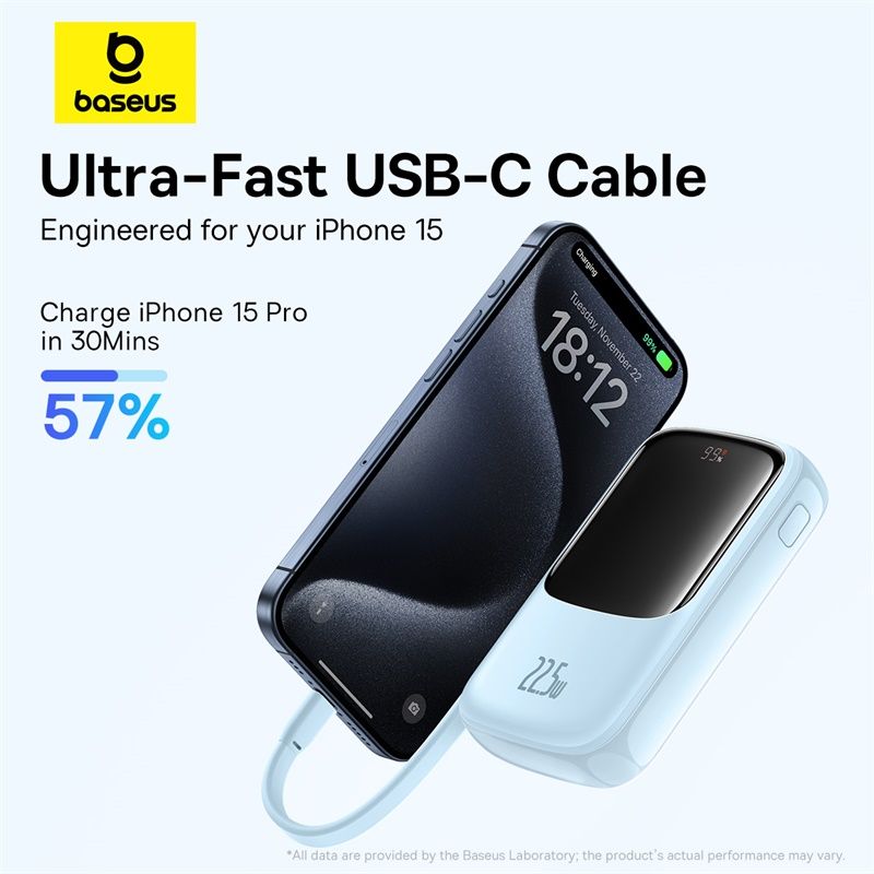 Pin Dự Phòng Baseus Qpow Pro+ Type-C Edition 10000mAh 22.5W (Digital Display)