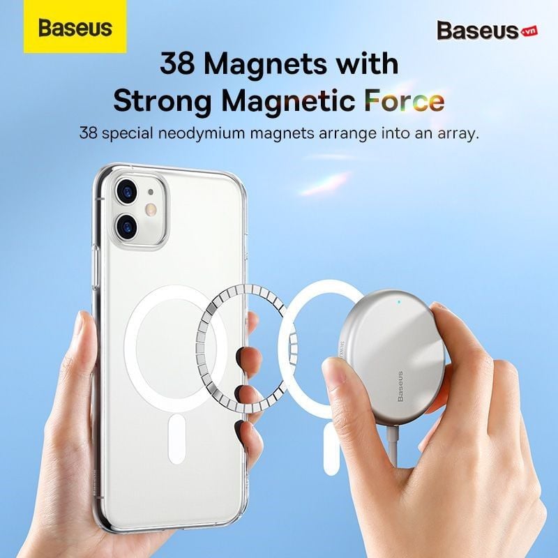 Ốp Lưng Nhựa Cứng Sạc Không Dây Magsafe Từ Tính Baseus Crystal Magnetic Phone Case Cho IPhone 11