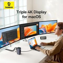 Hub Mở Rộng Đa Năng Baseus Spacemate Series 11-in-1 Docking Station MAC Version ( Xuất 3 màn hình mở rộng MST cho MAC OS )