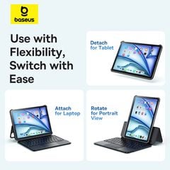 Bao Da Nam Châm Tích Hợp Bàn Phím Baseus Brilliance Ⅱ Detachable cho iPad Pro (2018/2020/2021/2022) / Air4, 5, 6