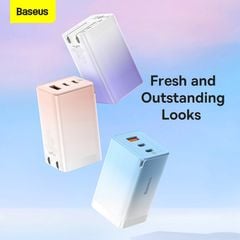 Bộ Sạc Nhanh Baseus GaN5 Pro Quick Charger 65W (Type Cx2 + USB, PD3.0/PPS/QC4.0/SCP/FCP Multi Quick Charge Protocol, New Upgrade Technology)