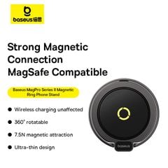 Đế Giữ Điện Thoại Dạng Vòng Từ Tính Baseus MagPro 2 Series (Xoay 360°, Lực hút 7.5N)
