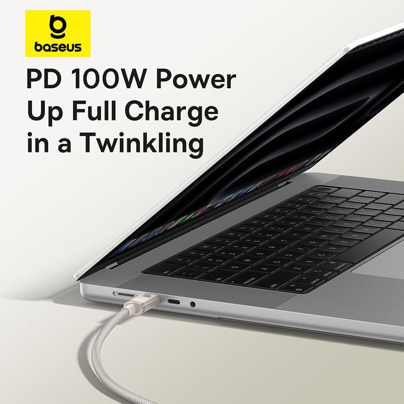 Cáp Sạc Nhanh C to C Baseus Titanium Alloy 100W (480Mbps)