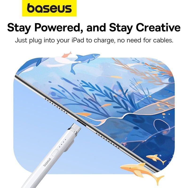 Bút Cảm Ứng Baseus Stylus Gen 2 Dùng Cho iPad (Palm Reject, Magnetic, Wireless Charging, Bluetooth, App control)